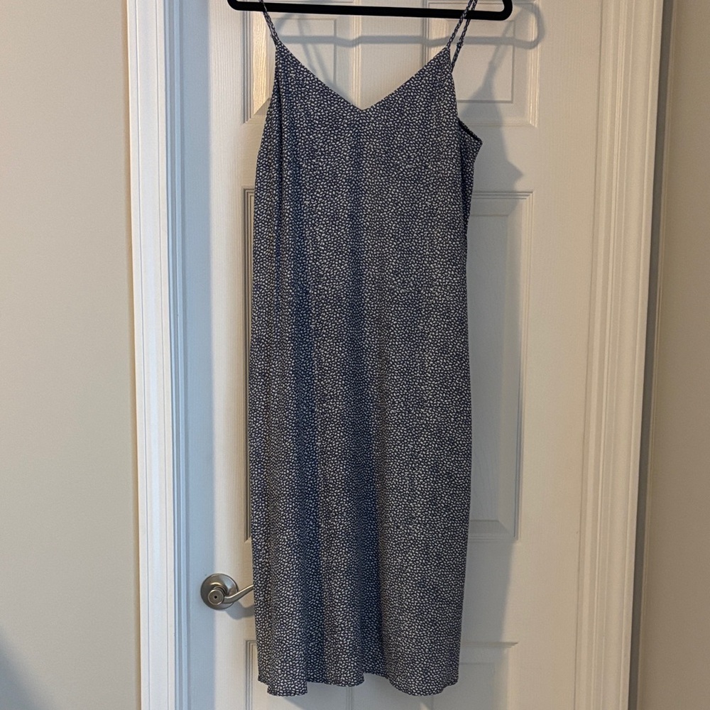 GAP Blue and White Patterned Midi Dress